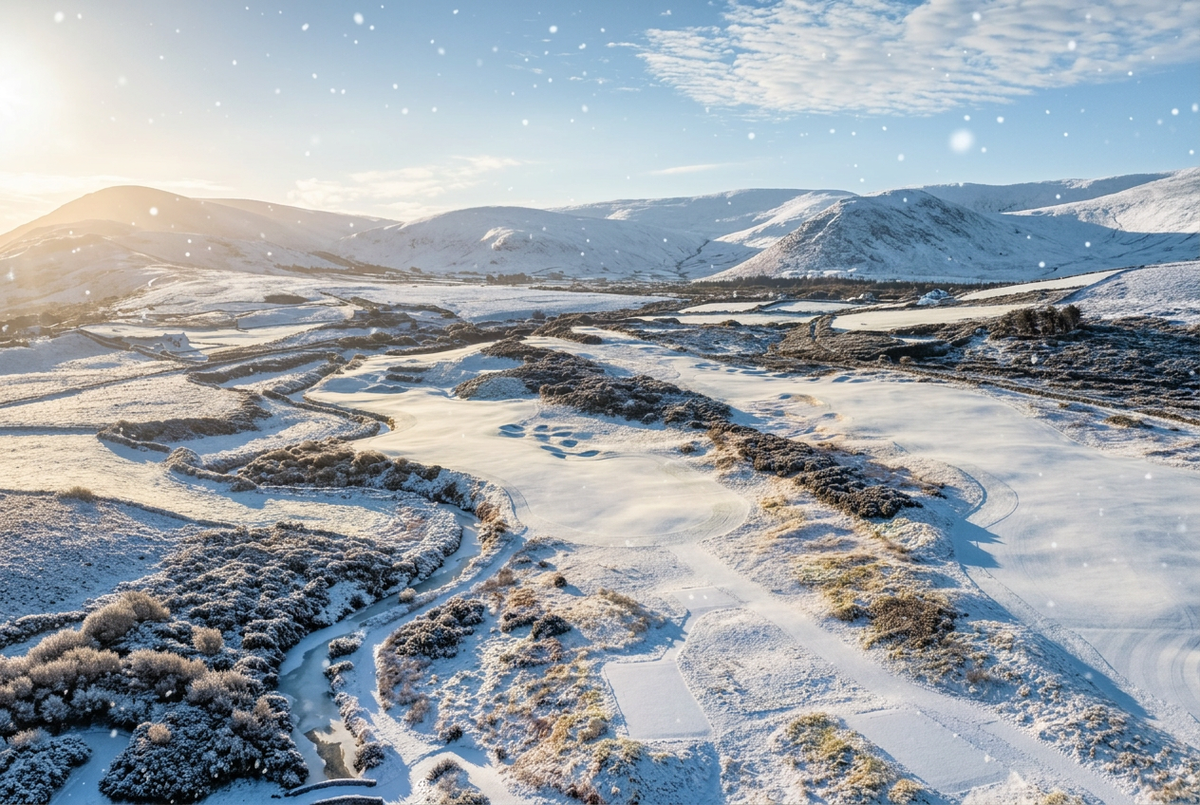 Hogs Head golf course with Christmas snow